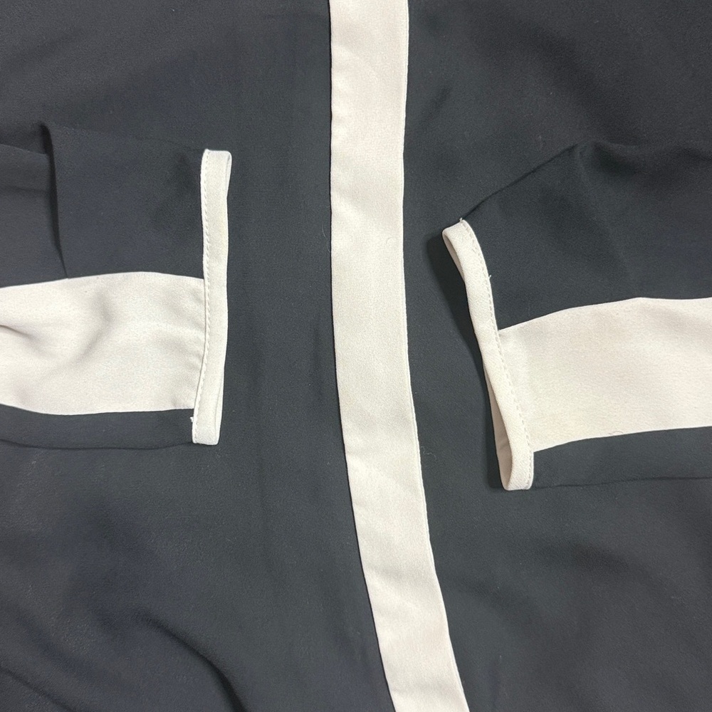 Joseph Ribkoff Long Sleeve Blouse Size 8 in Two-Tone Black and Cream - Picture 9 of 9